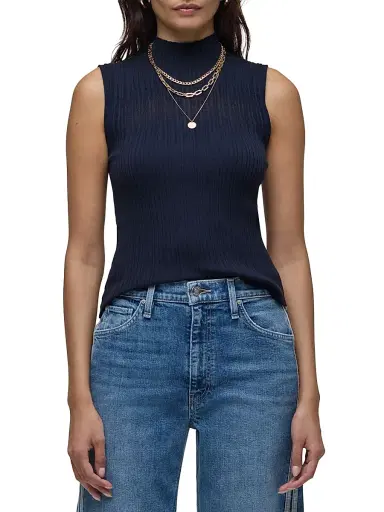Hudson Jeans Women's Mock Turtleneck Sweater Tank | Thumbnail 4 Hudson Jeans Women's Mock Turtleneck Sweater Tank | Thumbnail 4