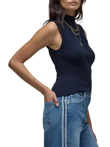 Hudson Jeans Women's Mock Turtleneck Sweater Tank | Thumbnail 5 Hudson Jeans Women's Mock Turtleneck Sweater Tank | Thumbnail 5