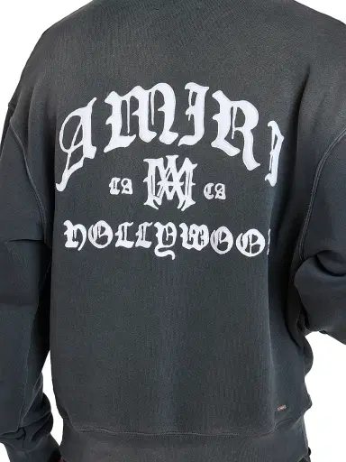 Amiri Men's Hollywood Logo Hoodie - Black | Thumbnail 6 Amiri Men's Hollywood Logo Hoodie - Black | Thumbnail 6