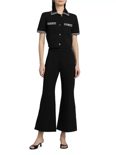dh New York Women's Adeline Knit Bowling-Style Top - Black Combo | Thumbnail 2 dh New York Women's Adeline Knit Bowling-Style Top - Black Combo | Thumbnail 2