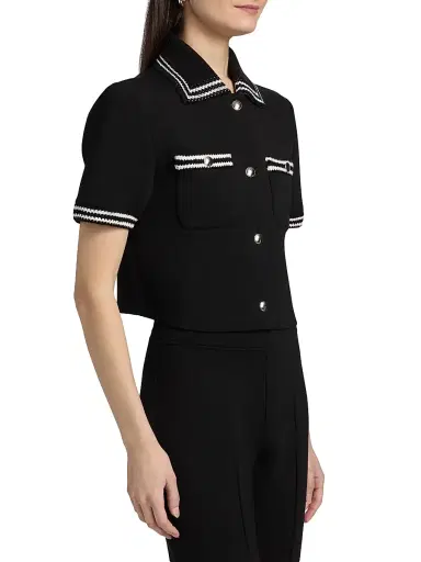 dh New York Women's Adeline Knit Bowling-Style Top - Black Combo | Thumbnail 4 dh New York Women's Adeline Knit Bowling-Style Top - Black Combo | Thumbnail 4