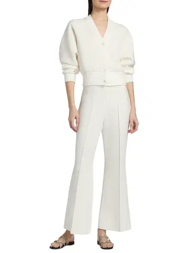 dh New York Women's Caitlin V-Neck Cardigan - White | Thumbnail 2 dh New York Women's Caitlin V-Neck Cardigan - White | Thumbnail 2