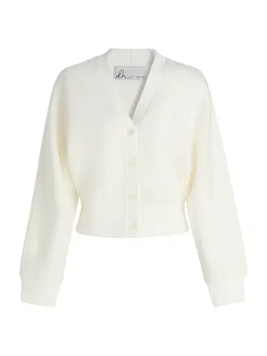 dh New York Women's Caitlin V-Neck Cardigan - White | Thumbnail 1 dh New York Women's Caitlin V-Neck Cardigan - White | Thumbnail 1
