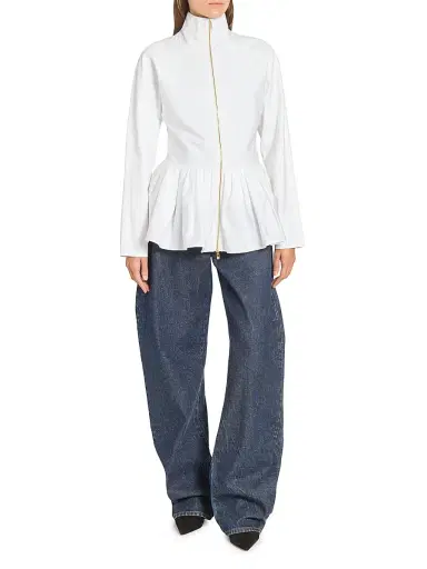 Alaïa Women's Cotton Peplum Jacket | Thumbnail 2 Alaïa Women's Cotton Peplum Jacket | Thumbnail 2