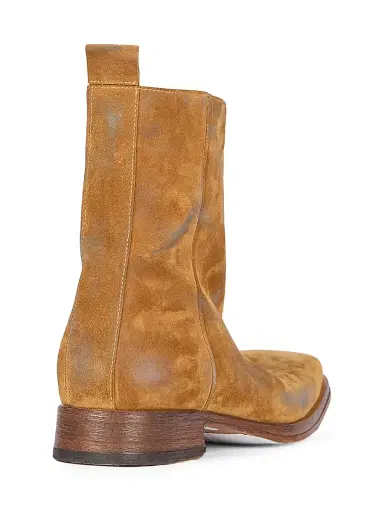 Acne Studios Men's Bebe Distressed Suede Boots - Sand Beige | Thumbnail 3 Acne Studios Men's Bebe Distressed Suede Boots - Sand Beige | Thumbnail 3
