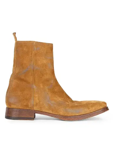 Acne Studios Men's Bebe Distressed Suede Boots - Sand Beige | Thumbnail 1 Acne Studios Men's Bebe Distressed Suede Boots - Sand Beige | Thumbnail 1