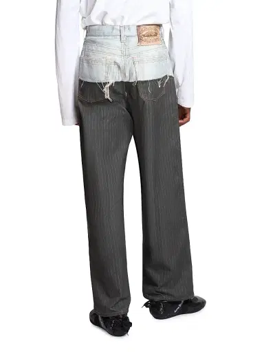 Acne Studios Men's Tlo Pinstripe Straight-Leg Jeans - Blue Black | Thumbnail 5 Acne Studios Men's Tlo Pinstripe Straight-Leg Jeans - Blue Black | Thumbnail 5