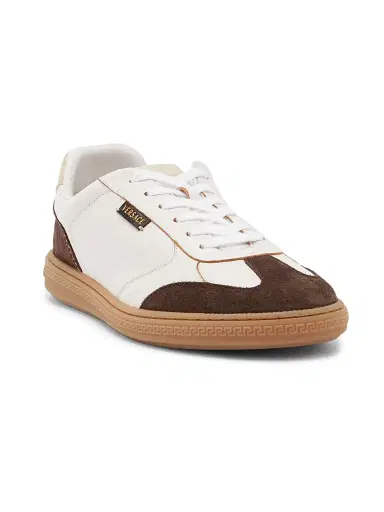 Versace Men's Leather & Suede Low-Top Sneakers | Thumbnail 2 Versace Men's Leather & Suede Low-Top Sneakers | Thumbnail 2