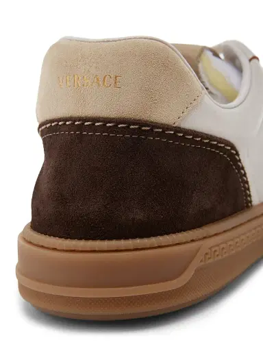 Versace Men's Leather & Suede Low-Top Sneakers | Thumbnail 6 Versace Men's Leather & Suede Low-Top Sneakers | Thumbnail 6