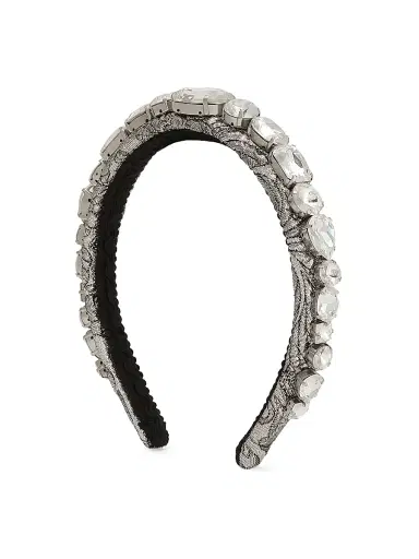 Dolce & Gabbana Women's Metallic Jacquard & Crystal Headband - Embroidery | Thumbnail 2 Dolce & Gabbana Women's Metallic Jacquard & Crystal Headband - Embroidery | Thumbnail 2