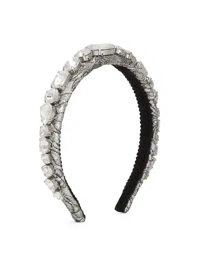 Dolce & Gabbana Women's Metallic Jacquard & Crystal Headband - Embroidery | Thumbnail 1 Dolce & Gabbana Women's Metallic Jacquard & Crystal Headband - Embroidery | Thumbnail 1