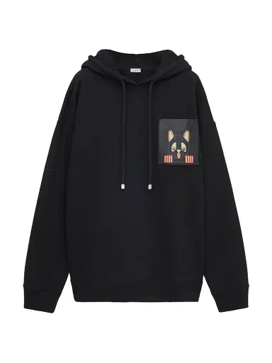 LOEWE Men's x Louis Wain Relaxed-Fit Hoodie - Black | Thumbnail 1 LOEWE Men's x Louis Wain Relaxed-Fit Hoodie - Black | Thumbnail 1