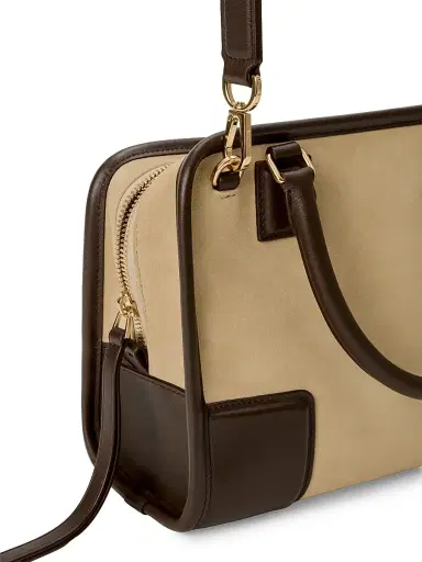 Loewe Women's Amazona Small Suede Top Handle Bag - Oro Chocolat | Thumbnail 9 Loewe Women's Amazona Small Suede Top Handle Bag - Oro Chocolat | Thumbnail 9