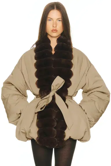 Helsa Bubble Puffer With Faux Fur | Thumbnail 3 Helsa Bubble Puffer With Faux Fur | Thumbnail 3