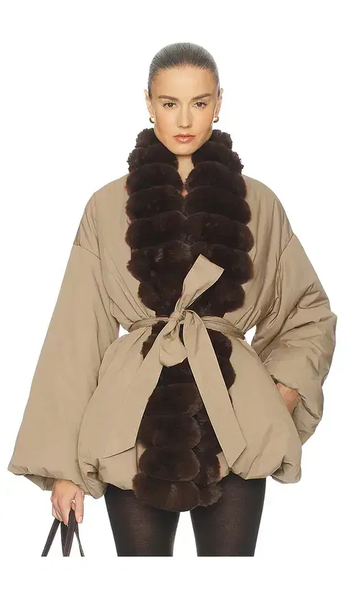 Bubble Puffer With Faux Fur Bubble Puffer With Faux Fur
