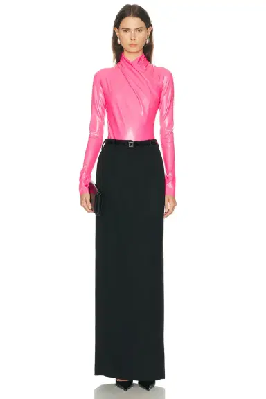 Mugler Long Sleeve High Neck Bodysuit | Thumbnail 6 Mugler Long Sleeve High Neck Bodysuit | Thumbnail 6