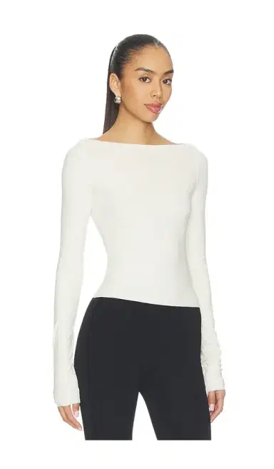 ÉTERNE Long Sleeve Boatneck Top | Thumbnail 2 ÉTERNE Long Sleeve Boatneck Top | Thumbnail 2