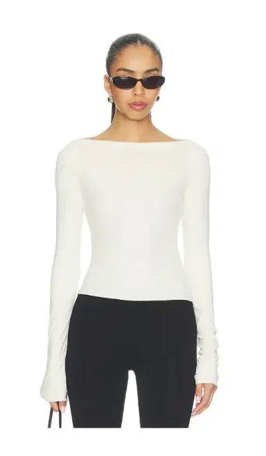 ÉTERNE Long Sleeve Boatneck Top | Thumbnail 1 ÉTERNE Long Sleeve Boatneck Top | Thumbnail 1