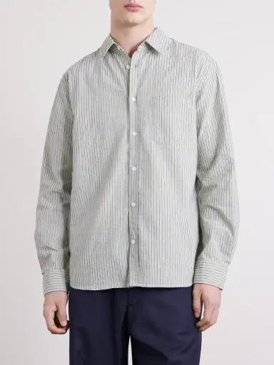 MR P. Striped Organic Cotton-Poplin Shirt - Men | Thumbnail 3 MR P. Striped Organic Cotton-Poplin Shirt - Men | Thumbnail 3
