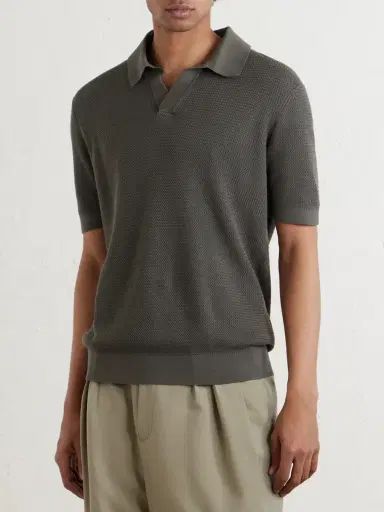 Zegna Slim-Fit Cotton-Piqué Polo Shirt - Men | Thumbnail 3 Zegna Slim-Fit Cotton-Piqué Polo Shirt - Men | Thumbnail 3