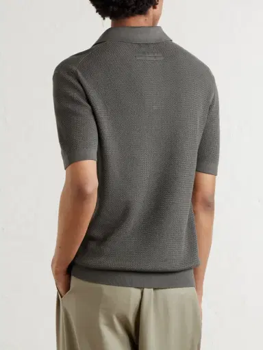 Zegna Slim-Fit Cotton-Piqué Polo Shirt - Men | Thumbnail 4 Zegna Slim-Fit Cotton-Piqué Polo Shirt - Men | Thumbnail 4
