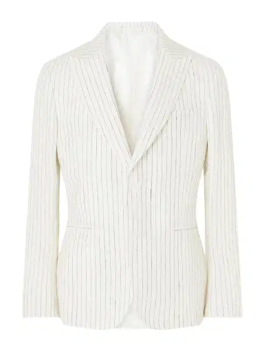 MR P. Pinstriped Linen Suit Jacket - Men | Thumbnail 1 MR P. Pinstriped Linen Suit Jacket - Men | Thumbnail 1