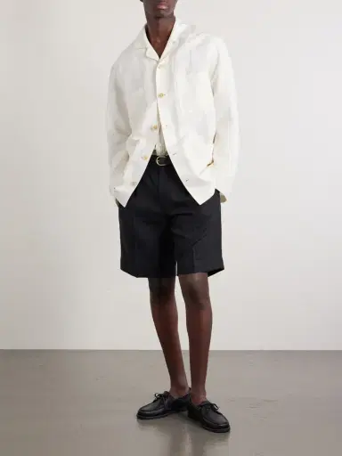 Rubinacci Straight-Leg Pleated Linen Shorts - Men | Thumbnail 2 Rubinacci Straight-Leg Pleated Linen Shorts - Men | Thumbnail 2