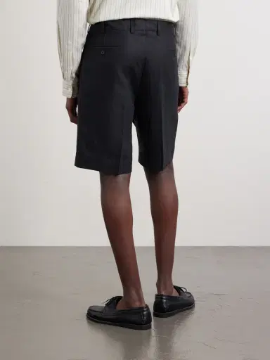 Rubinacci Straight-Leg Pleated Linen Shorts - Men | Thumbnail 4 Rubinacci Straight-Leg Pleated Linen Shorts - Men | Thumbnail 4