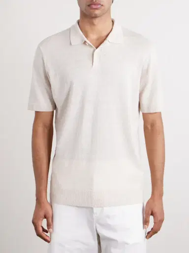 MR P. Linen and Cotton-Blend Polo Shirt - Men | Thumbnail 3 MR P. Linen and Cotton-Blend Polo Shirt - Men | Thumbnail 3