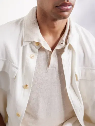 MR P. Linen and Cotton-Blend Polo Shirt - Men | Thumbnail 5 MR P. Linen and Cotton-Blend Polo Shirt - Men | Thumbnail 5