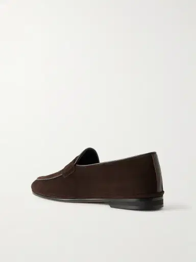 Rubinacci Suede Penny Loafers - Men | Thumbnail 4 Rubinacci Suede Penny Loafers - Men | Thumbnail 4