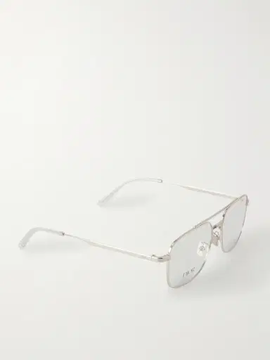 DIOR Eyewear DiorBotanicaO N1U Aviator-Style Silver-Tone Glasses - Men | Thumbnail 3 DIOR Eyewear DiorBotanicaO N1U Aviator-Style Silver-Tone Glasses - Men | Thumbnail 3