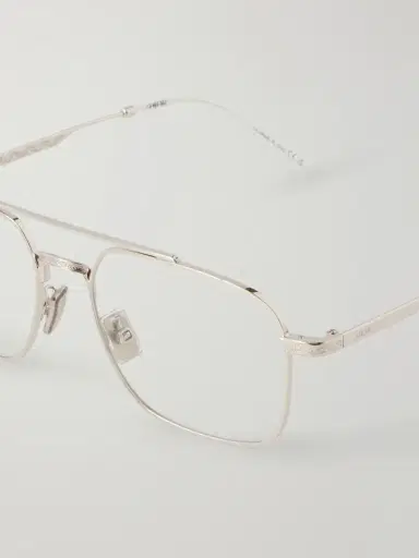 DIOR Eyewear DiorBotanicaO N1U Aviator-Style Silver-Tone Glasses - Men | Thumbnail 5 DIOR Eyewear DiorBotanicaO N1U Aviator-Style Silver-Tone Glasses - Men | Thumbnail 5