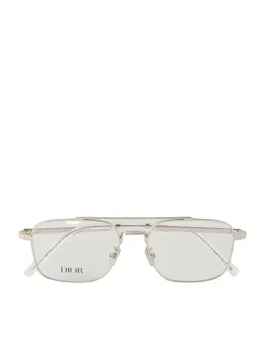 DIOR Eyewear DiorBotanicaO N1U Aviator-Style Silver-Tone Glasses - Men | Thumbnail 1 DIOR Eyewear DiorBotanicaO N1U Aviator-Style Silver-Tone Glasses - Men | Thumbnail 1