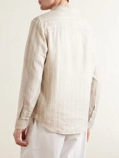 NN07 Enzo 5728 Striped Linen Shirt - Men | Thumbnail 4 NN07 Enzo 5728 Striped Linen Shirt - Men | Thumbnail 4