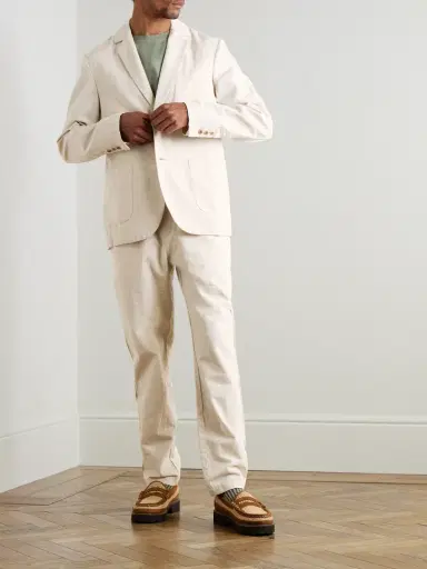 Folk Cotton and Linen-Blend Suit Trousers - Men | Thumbnail 2 Folk Cotton and Linen-Blend Suit Trousers - Men | Thumbnail 2