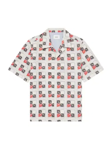 NN07 Julio Camp-Collar Embroidered Voile Shirt - Men | Thumbnail 1 NN07 Julio Camp-Collar Embroidered Voile Shirt - Men | Thumbnail 1