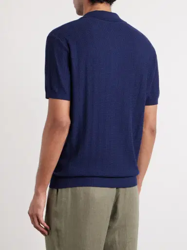 MR P. Silk and Cotton-Blend Knitted Polo Shirt - Men | Thumbnail 4 MR P. Silk and Cotton-Blend Knitted Polo Shirt - Men | Thumbnail 4