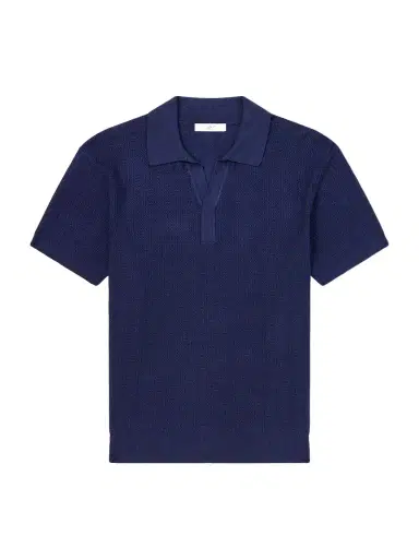 MR P. Silk and Cotton-Blend Knitted Polo Shirt - Men | Thumbnail 1 MR P. Silk and Cotton-Blend Knitted Polo Shirt - Men | Thumbnail 1