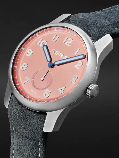 Aera M-1 Dune Automatic 39mm Stainless Steel and Suede Watch - Men | Thumbnail 3 Aera M-1 Dune Automatic 39mm Stainless Steel and Suede Watch - Men | Thumbnail 3