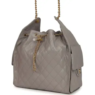 Chanel Chanel Medium 25 Hobo Bag Dark Grey Caviar Antique Gold Hardware | Thumbnail 3 Chanel Chanel Medium 25 Hobo Bag Dark Grey Caviar Antique Gold Hardware | Thumbnail 3