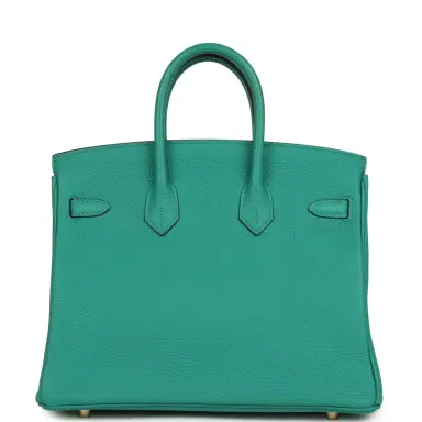 HERMÈS Hermes Birkin 25 Vert Verone Togo Gold Hardware | Thumbnail 4 HERMÈS Hermes Birkin 25 Vert Verone Togo Gold Hardware | Thumbnail 4
