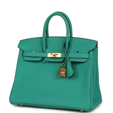HERMÈS Hermes Birkin 25 Vert Verone Togo Gold Hardware | Thumbnail 5 HERMÈS Hermes Birkin 25 Vert Verone Togo Gold Hardware | Thumbnail 5