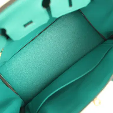 HERMÈS Hermes Birkin 25 Vert Verone Togo Gold Hardware | Thumbnail 8 HERMÈS Hermes Birkin 25 Vert Verone Togo Gold Hardware | Thumbnail 8