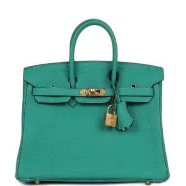 HERMÈS Hermes Birkin 25 Vert Verone Togo Gold Hardware | Thumbnail 1 HERMÈS Hermes Birkin 25 Vert Verone Togo Gold Hardware | Thumbnail 1