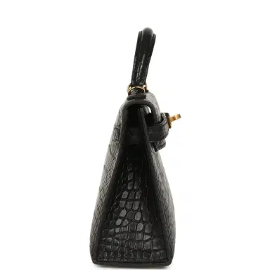 HERMÈS Hermes Kelly Sellier 20 Black Matte Alligator Gold Hardware | Thumbnail 3 HERMÈS Hermes Kelly Sellier 20 Black Matte Alligator Gold Hardware | Thumbnail 3
