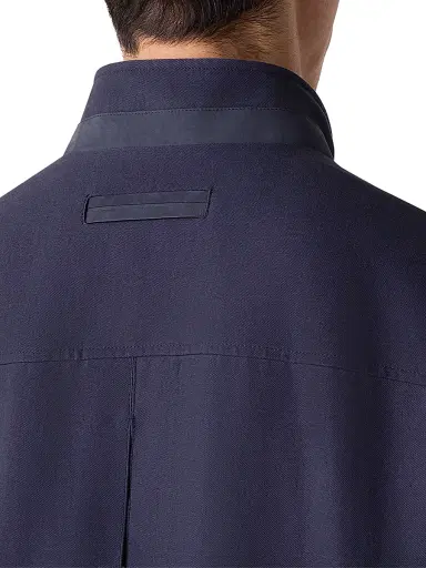 Zegna Men's Cotton and Hemp Chore Coat - Dark Indigo Blue | Thumbnail 4 Zegna Men's Cotton and Hemp Chore Coat - Dark Indigo Blue | Thumbnail 4