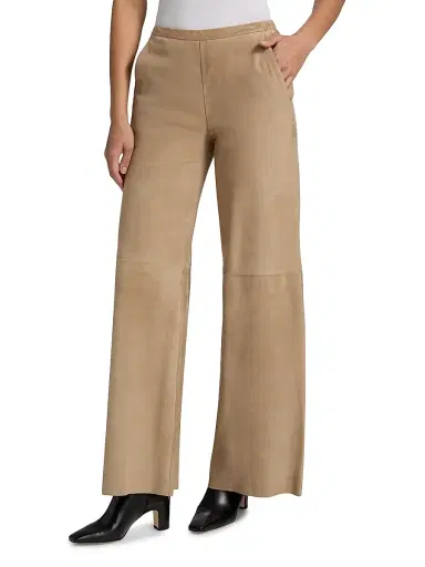 LAMARQUE Women's Elise Suede Wide-Leg Pants | Thumbnail 4 LAMARQUE Women's Elise Suede Wide-Leg Pants | Thumbnail 4