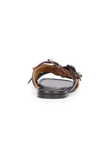Acne Studios Men's Beltie Layered Buckle Sandals - Multi Brown | Thumbnail 3 Acne Studios Men's Beltie Layered Buckle Sandals - Multi Brown | Thumbnail 3