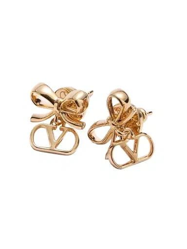 Valentino Garavani Women's VLogo Signature Metal Earrings - Gold | Thumbnail 2 Valentino Garavani Women's VLogo Signature Metal Earrings - Gold | Thumbnail 2